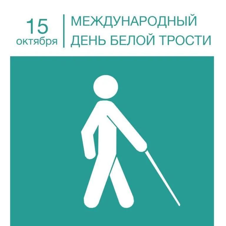 15 октября — Международный день белой трости 