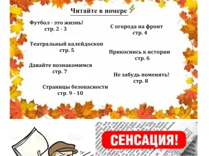 В нашей школе, с недавних пор, возобновилась замечательная практика – выпуск школьной газеты